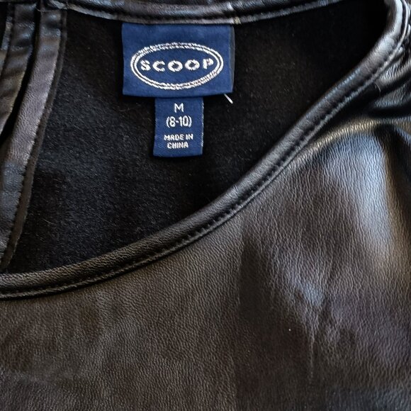 NWOT! VEGAN FAUX LEATHER MIDI DRESS - Picture 5 of 5